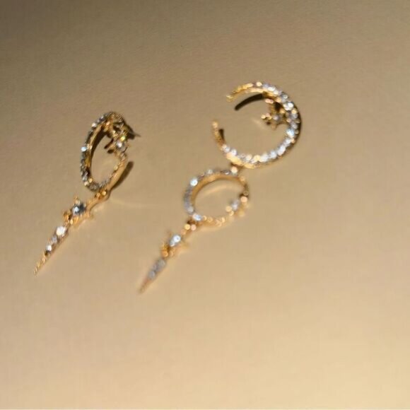 Boho moon earrings N891 - Picture 4 of 6